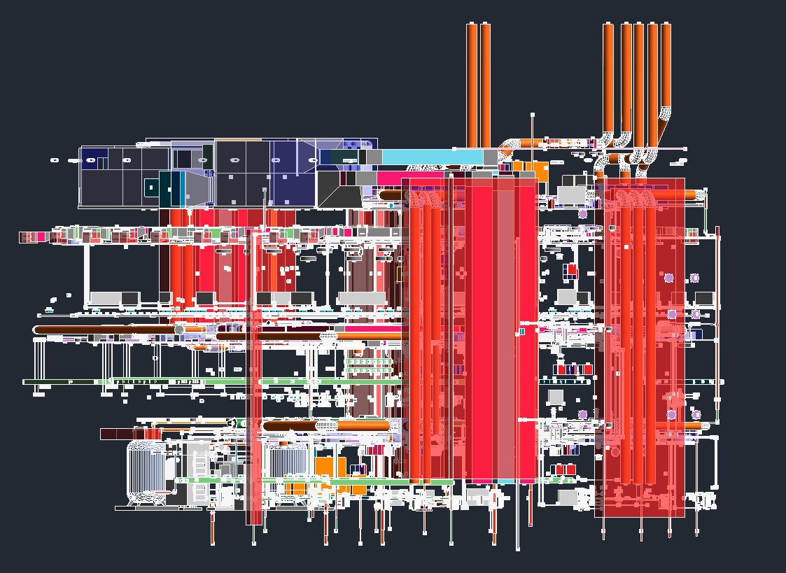 Coordinated MEP model produced from laser scan survey data
